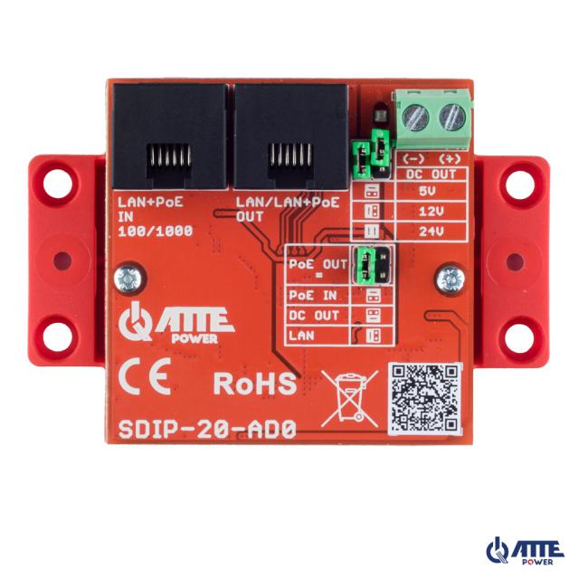 SDIP-20-AD0 nowy gigabitowy adapter PoE od ATTE