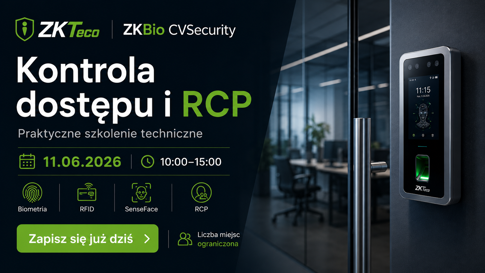 Szkolenie techniczne: Kontrola Dostępu ZKBio CVSecurity 