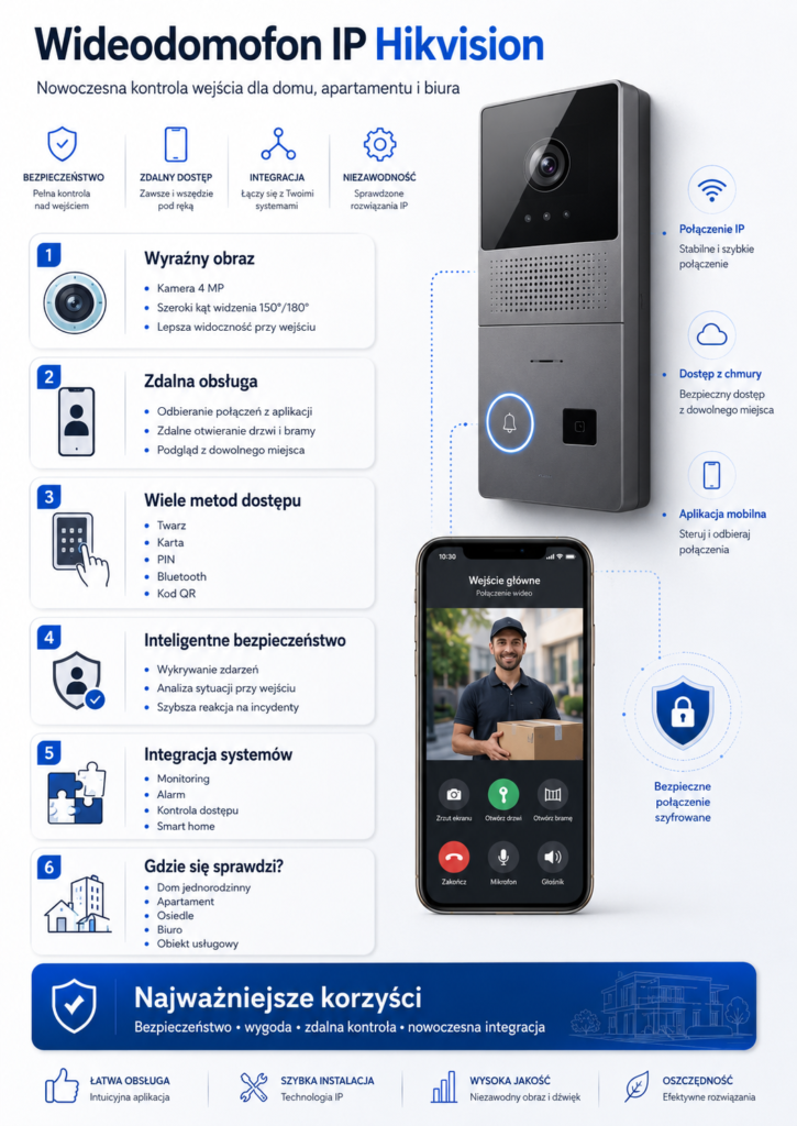 Wideodomofon IP Hikvision przy wejściu do domu jednorodzinnego_2